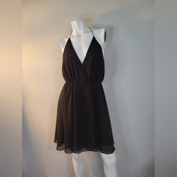 Haute Hippie Elegant Black Halter Dress - Picture 1 of 9